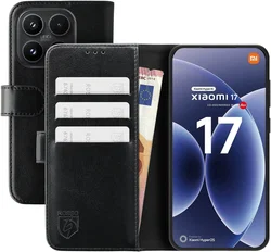 Rosso Element Xiaomi 17 Hoesje Book Case Wallet Zwart afbeelding