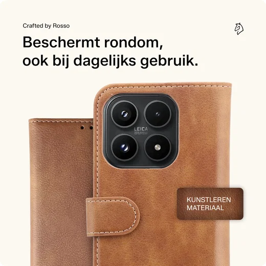 Rosso Element Xiaomi 17 Hoesje Book Case Wallet Bruin afbeelding 3