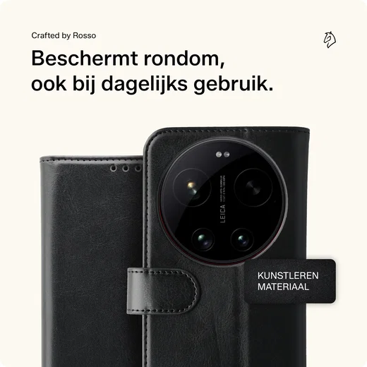 Rosso Element Xiaomi 17 Ultra Hoesje Book Case Wallet Zwart afbeelding 3