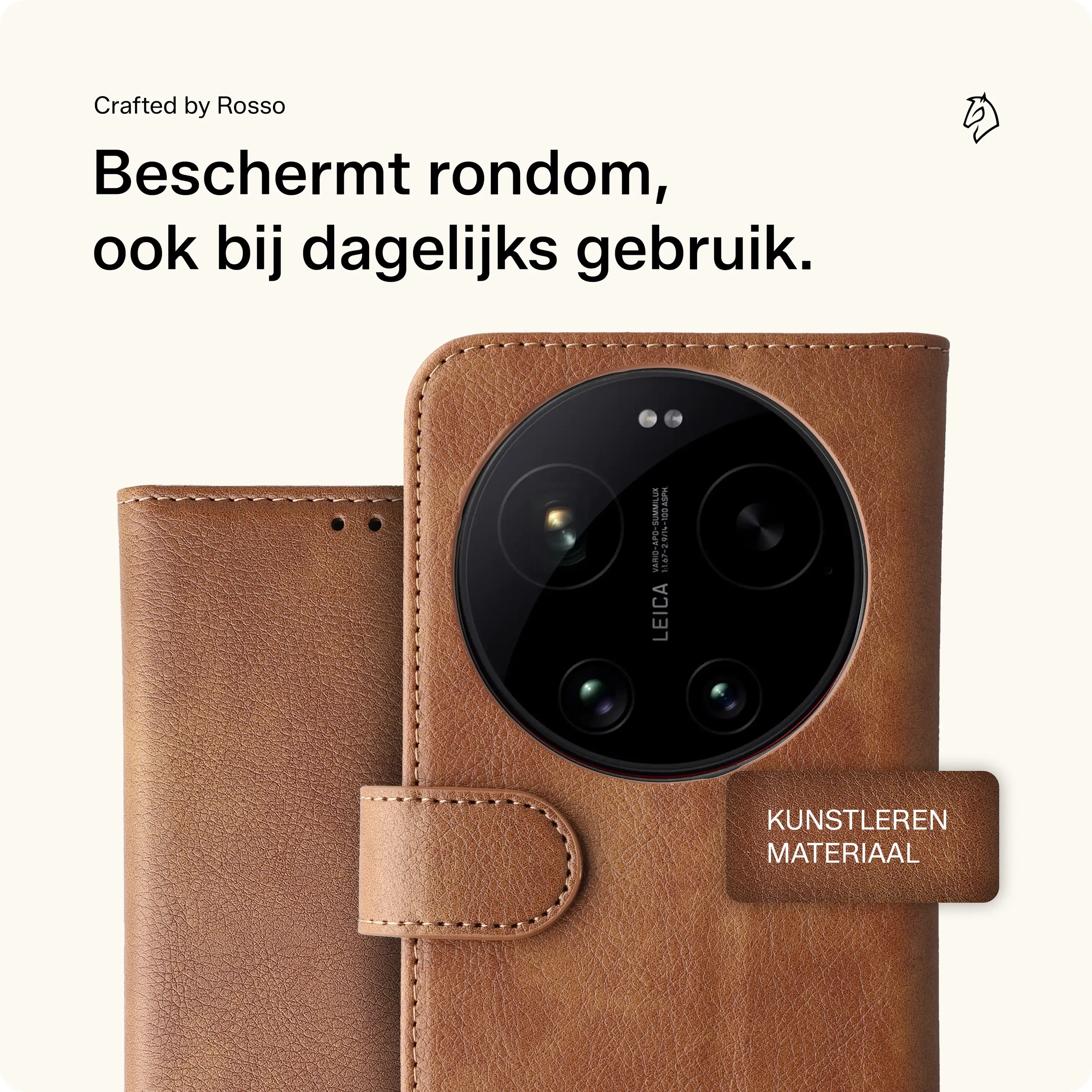 Rosso Element Xiaomi 17 Ultra Hoesje Book Case Wallet Bruin afbeelding 3