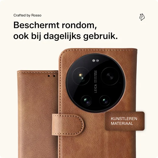 Rosso Element Xiaomi 17 Ultra Hoesje Book Case Wallet Bruin afbeelding 3