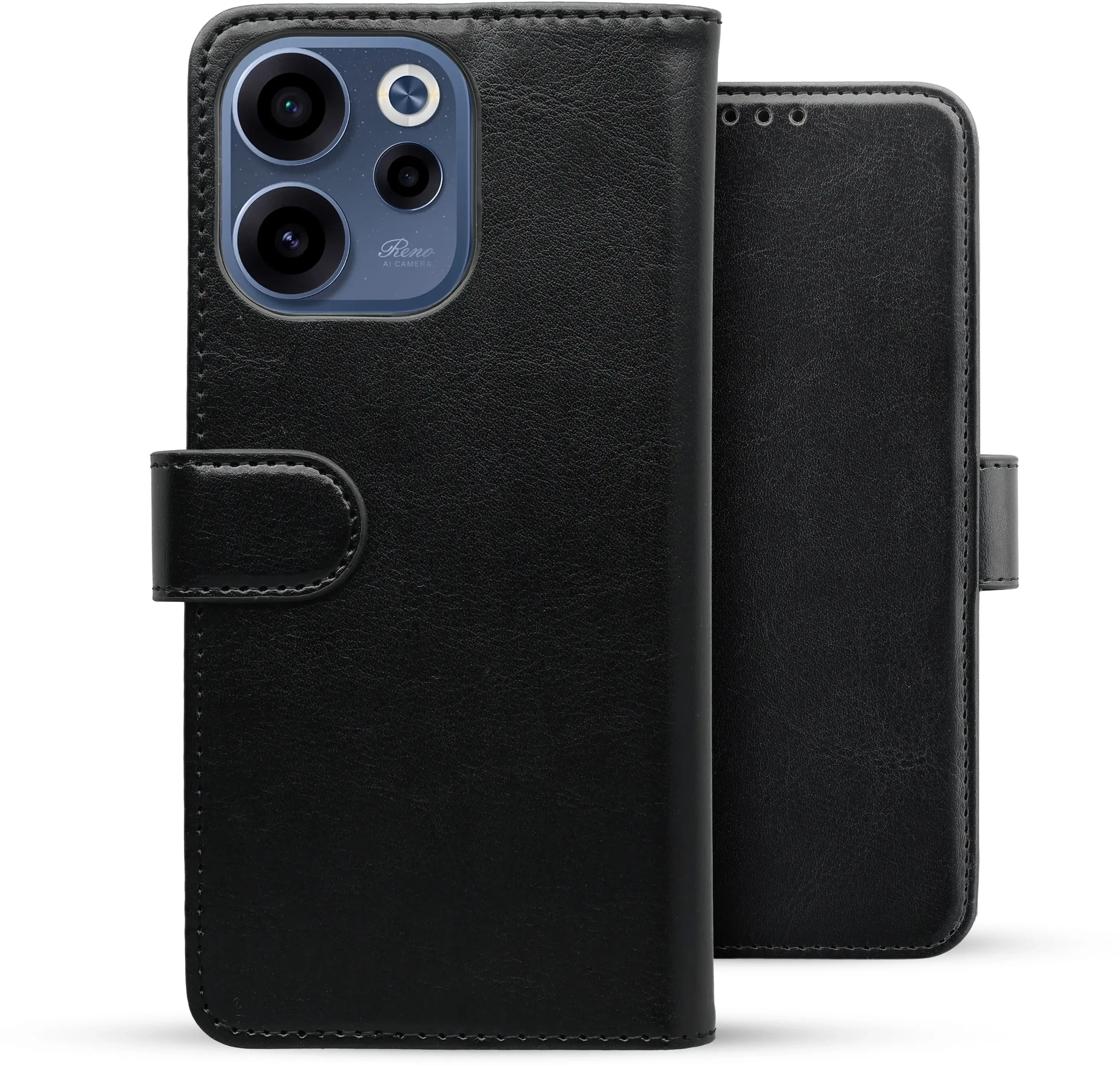 Rosso Element Oppo Reno 15 Hoesje Book Case Wallet Zwart afbeelding 2