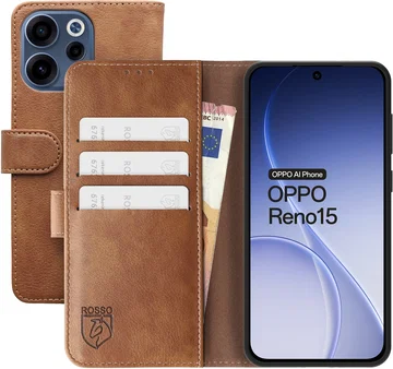 Rosso Element Oppo Reno 15 Hoesje Book Case Wallet Bruin