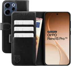 Rosso Element Oppo Reno 15 Pro Hoesje Book Case Wallet Zwart afbeelding