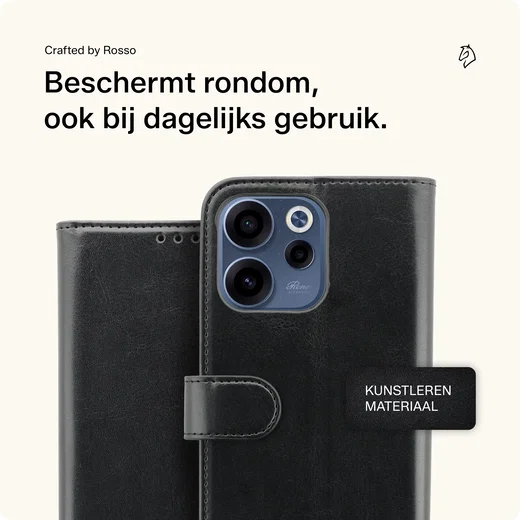 Rosso Element Oppo Reno 15 Pro Hoesje Book Case Wallet Zwart afbeelding 3