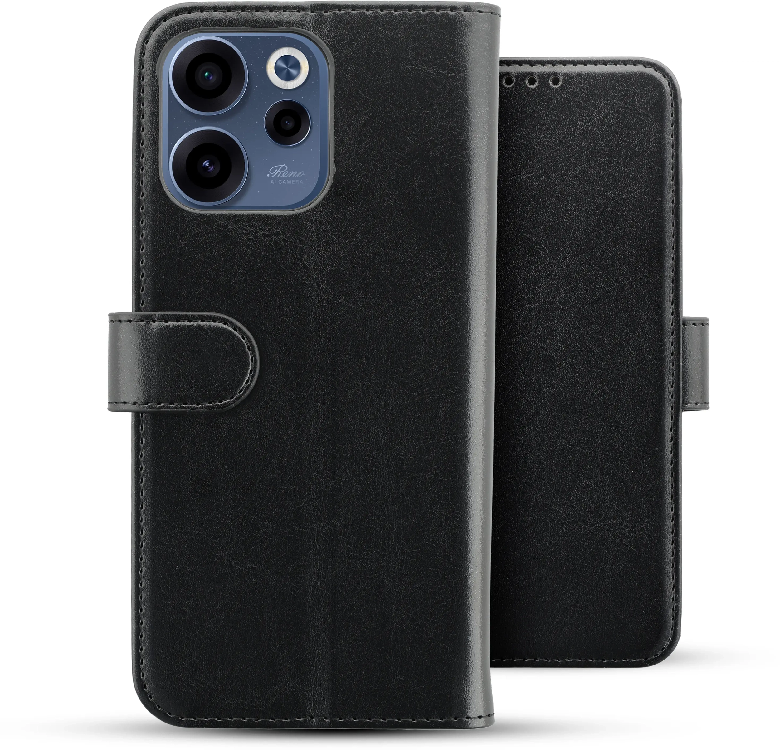 Rosso Element Oppo Reno 15 Pro Hoesje Book Case Wallet Zwart afbeelding 2