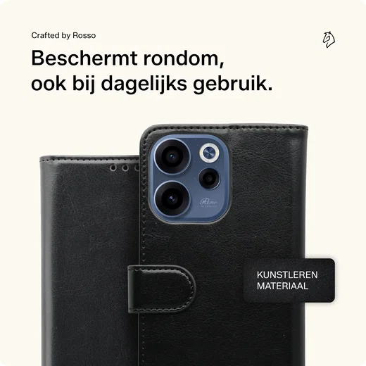 Rosso Element Oppo Reno 15 F 5G Hoesje Book Case Wallet Zwart afbeelding 3