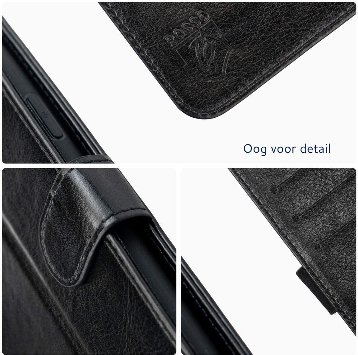 Rosso Element Oppo Find X9 Ultra Hoesje Book Case Wallet Zwart afbeelding 3