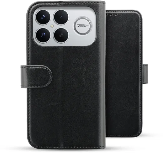 Rosso Element Xiaomi Poco F8 Ultra Hoesje Book Case Wallet Zwart afbeelding 2