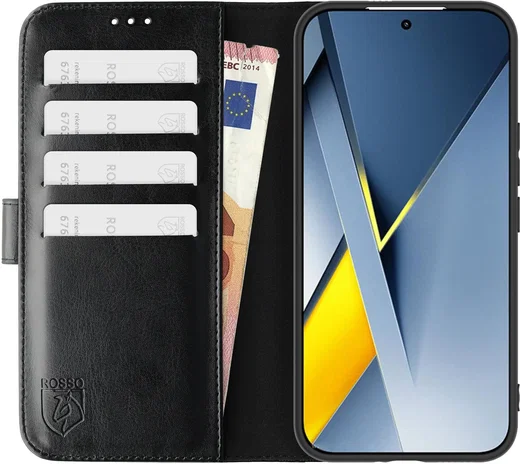 Rosso Element Xiaomi Poco F8 Ultra Hoesje Book Case Wallet Zwart afbeelding 11