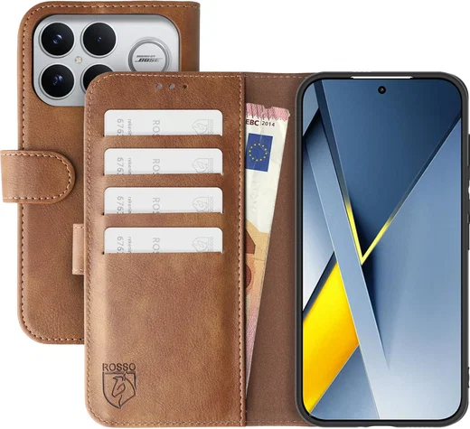 Rosso Element Xiaomi Poco F8 Ultra Hoesje Book Case Wallet Bruin afbeelding 1