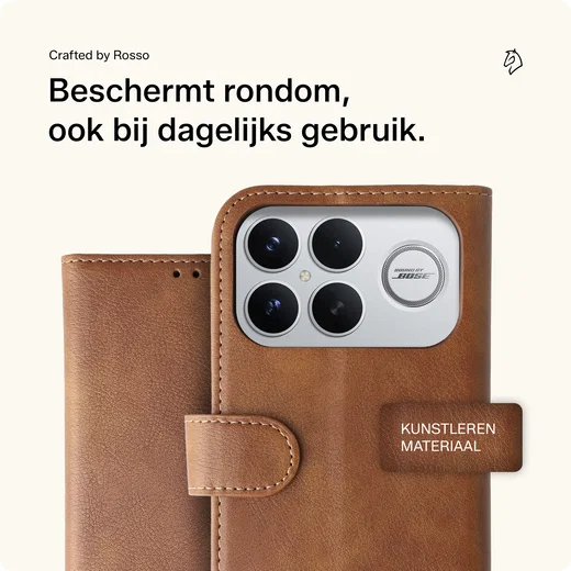 Rosso Element Xiaomi Poco F8 Ultra Hoesje Book Case Wallet Bruin afbeelding 3