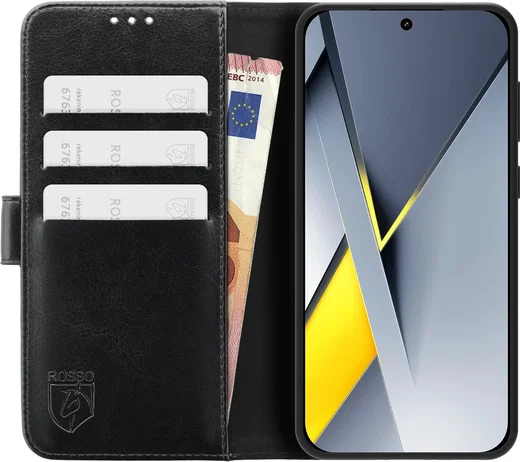 Rosso Element Xiaomi Poco F8 Pro Hoesje Book Case Wallet Zwart afbeelding 14