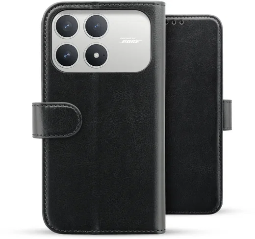 Rosso Element Xiaomi Poco F8 Pro Hoesje Book Case Wallet Zwart afbeelding 2