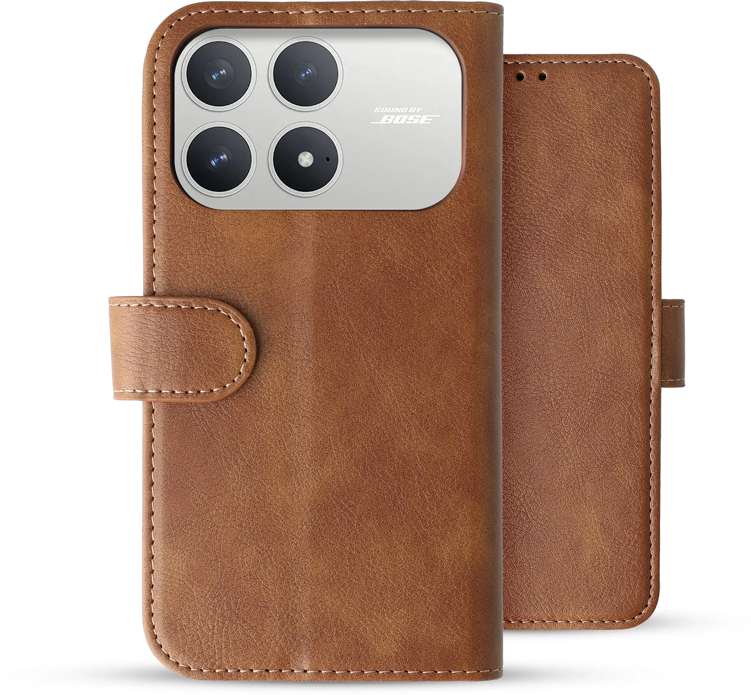 Rosso Element Xiaomi Poco F8 Pro Hoesje Book Case Wallet Bruin afbeelding 2