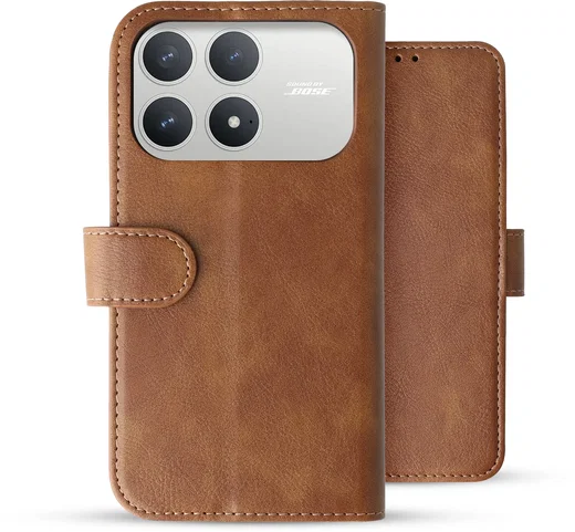 Rosso Element Xiaomi Poco F8 Pro Hoesje Book Case Wallet Bruin afbeelding 2