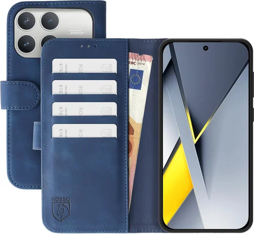 Rosso Element Xiaomi Poco F8 Pro Hoesje Book Case Wallet Blauw afbeelding 1