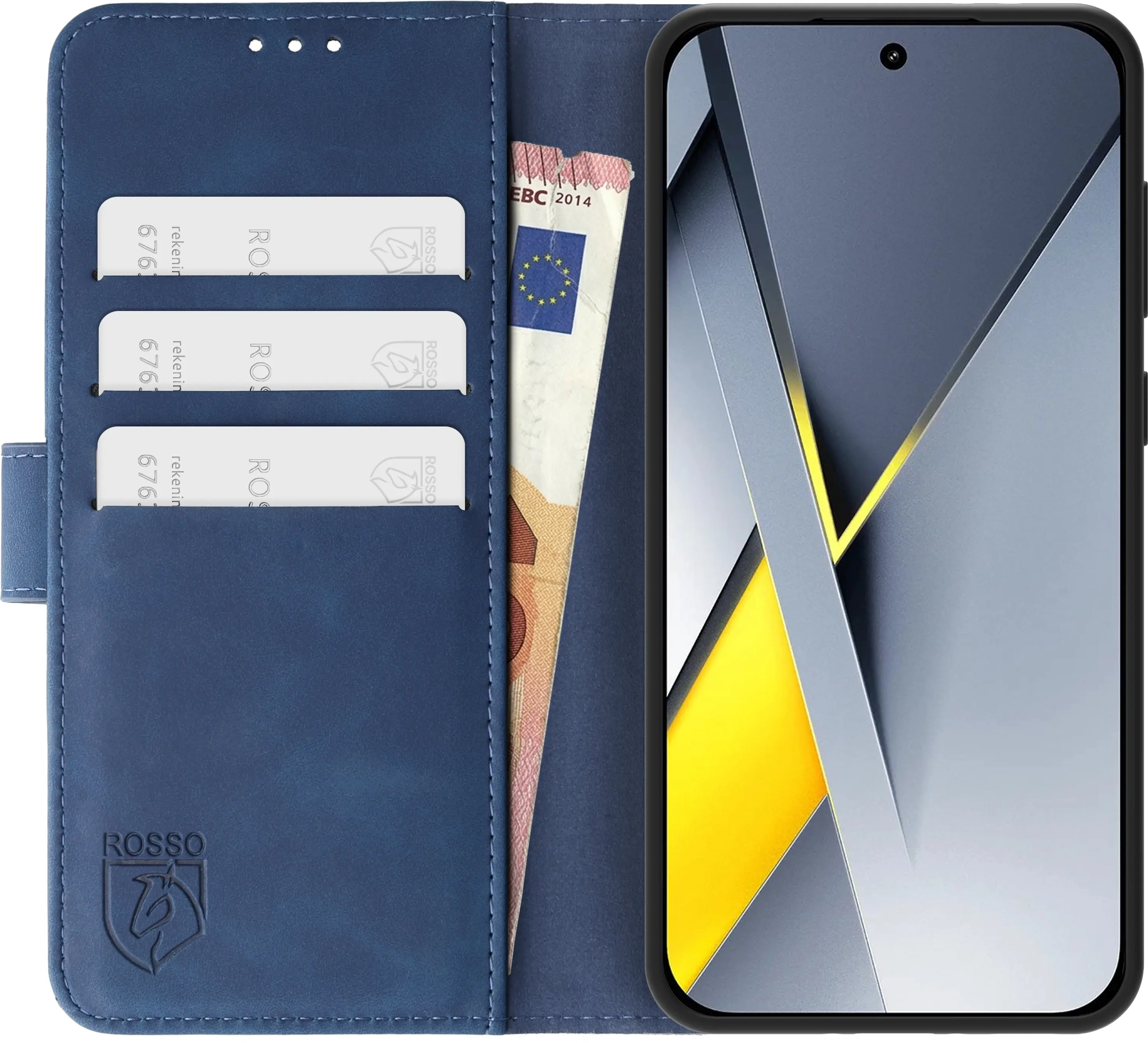 Rosso Element Xiaomi Poco F8 Pro Hoesje Book Case Wallet Blauw afbeelding 15