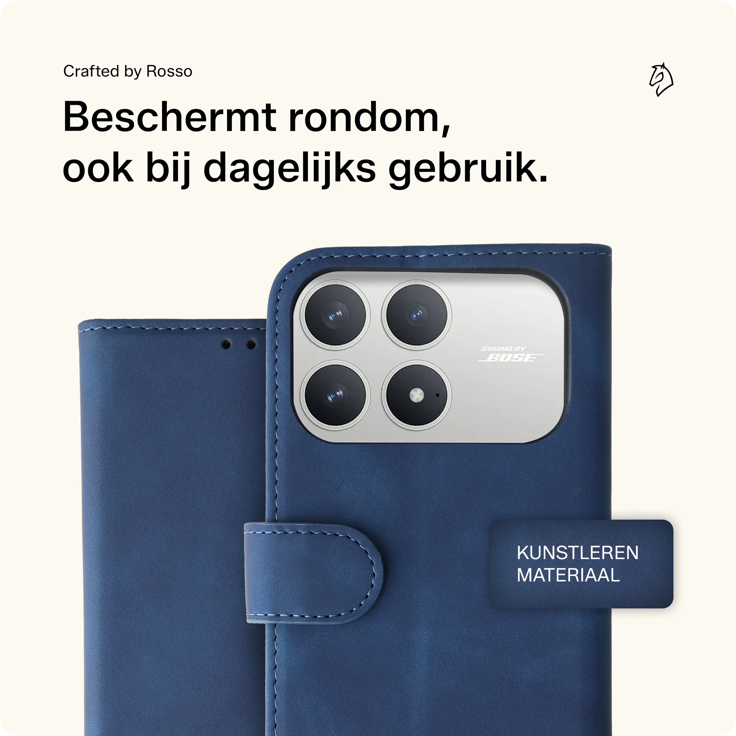 Rosso Element Xiaomi Poco F8 Pro Hoesje Book Case Wallet Blauw afbeelding 4