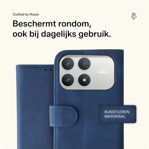 Rosso Element Xiaomi Poco F8 Pro Hoesje Book Case Wallet Blauw afbeelding 4