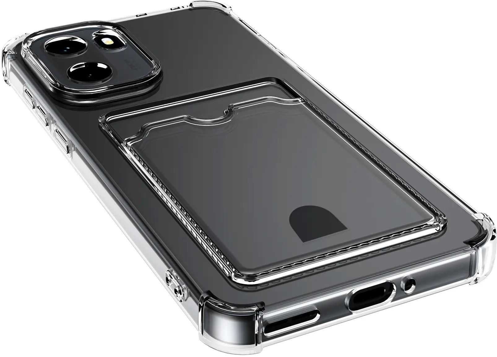 OnePlus 15R Hoesje Dun TPU met Pasjeshouder Back Cover Transparant afbeelding 4