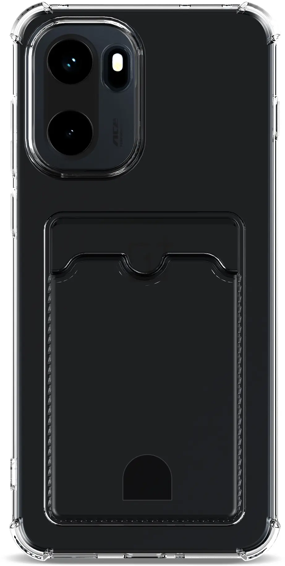OnePlus 15R Hoesje Dun TPU met Pasjeshouder Back Cover Transparant afbeelding 2