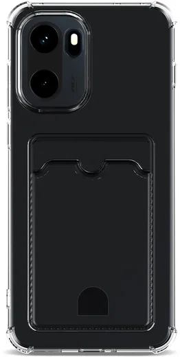 OnePlus 15R Hoesje Dun TPU met Pasjeshouder Back Cover Transparant afbeelding 2