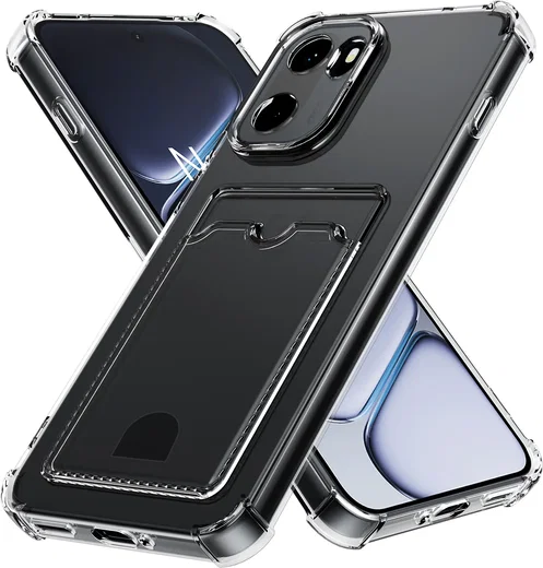 OnePlus 15R Hoesje Dun TPU met Pasjeshouder Back Cover Transparant afbeelding 3