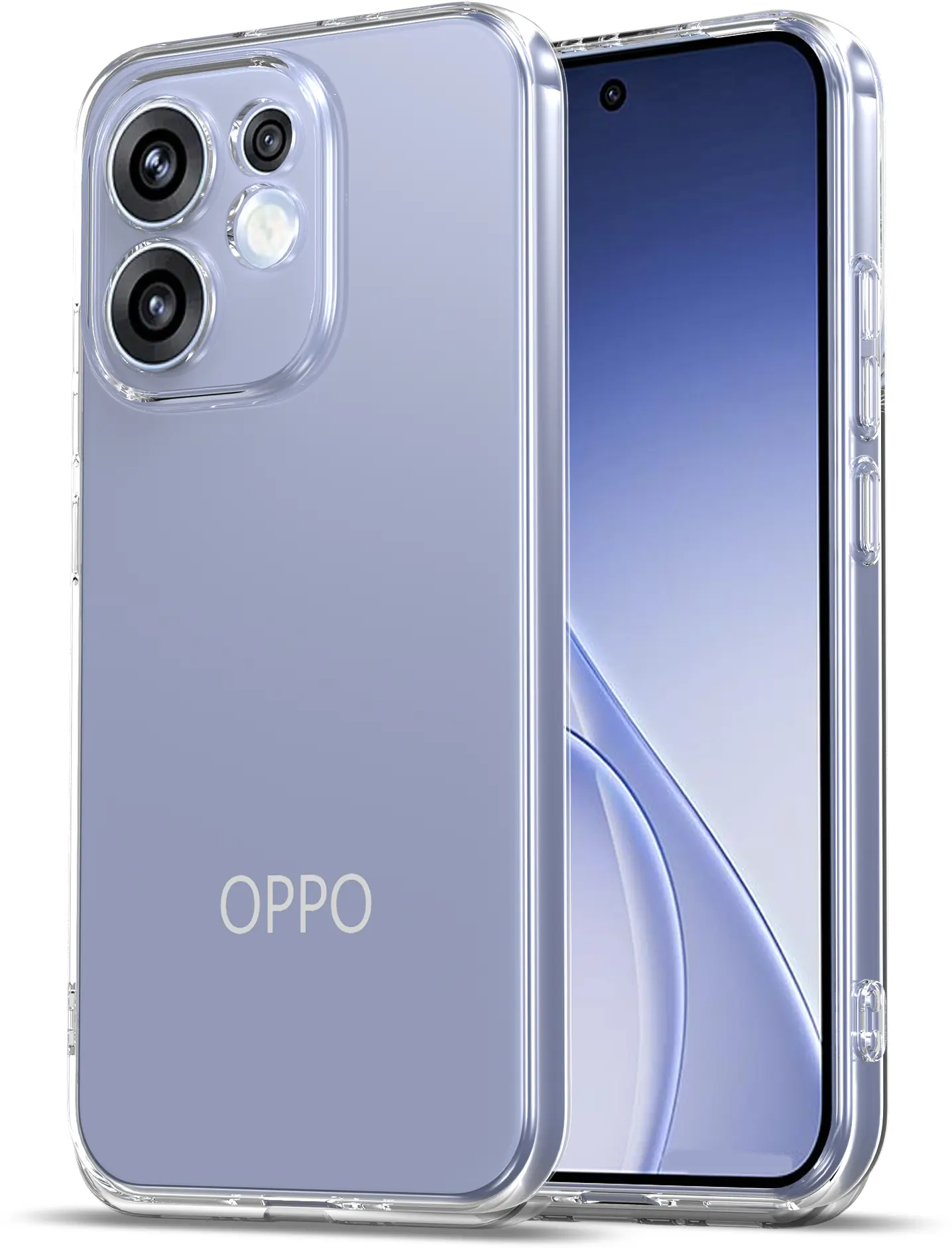 Oppo Reno 15 Hoesje Dun TPU Back Cover Transparant afbeelding 2