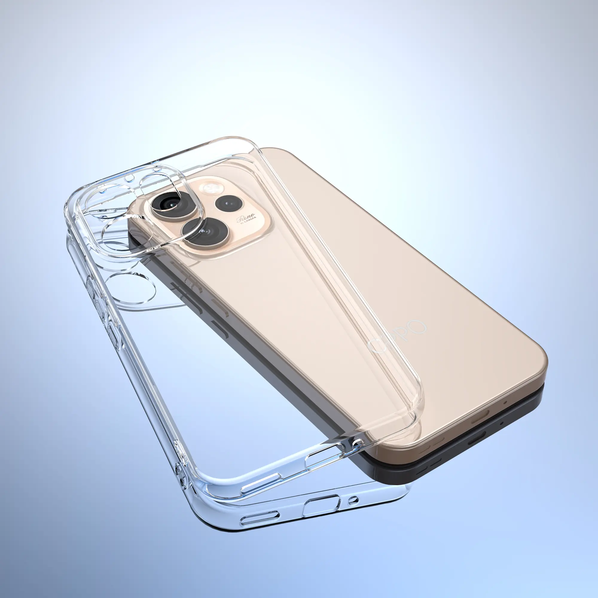 Oppo Reno 15 Pro Hoesje Dun TPU Back Cover Transparant afbeelding 8