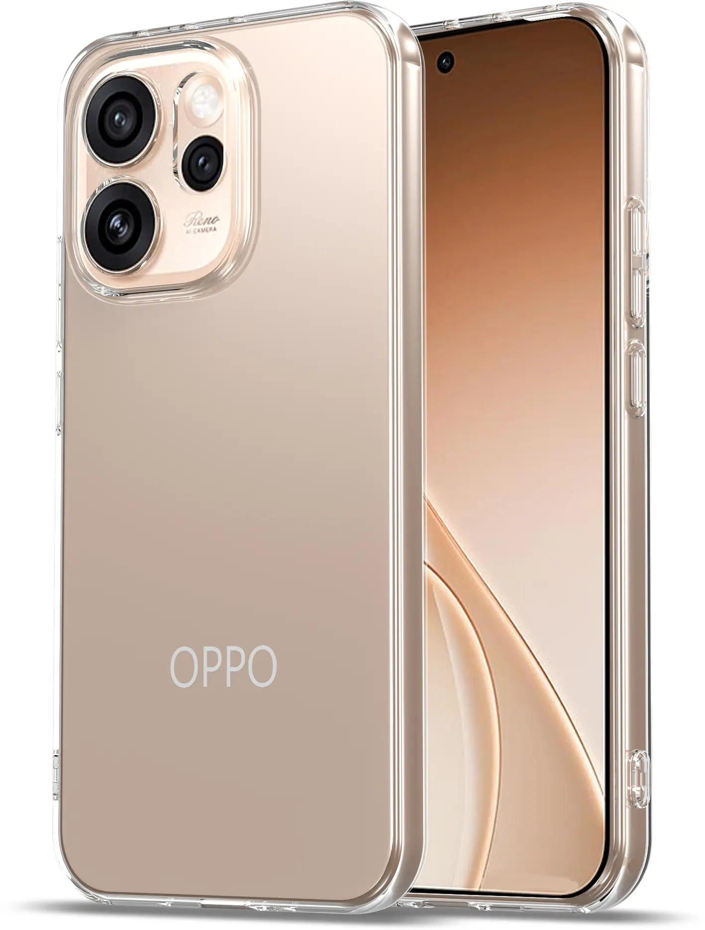 Oppo Reno 15 Pro Hoesje Dun TPU Back Cover Transparant afbeelding 2