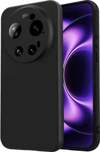 Xiaomi 17 Ultra Hoesje Dun TPU Back Cover Matte Zwart afbeelding 2