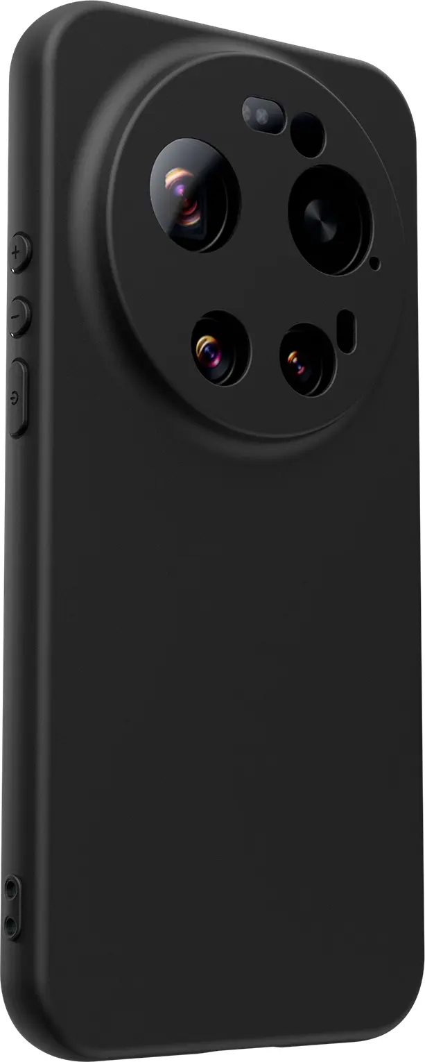 Xiaomi 17 Ultra Hoesje Dun TPU Back Cover Matte Zwart afbeelding 4