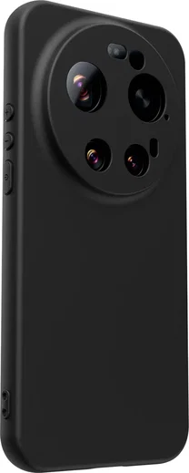 Xiaomi 17 Ultra Hoesje Dun TPU Back Cover Matte Zwart afbeelding 4