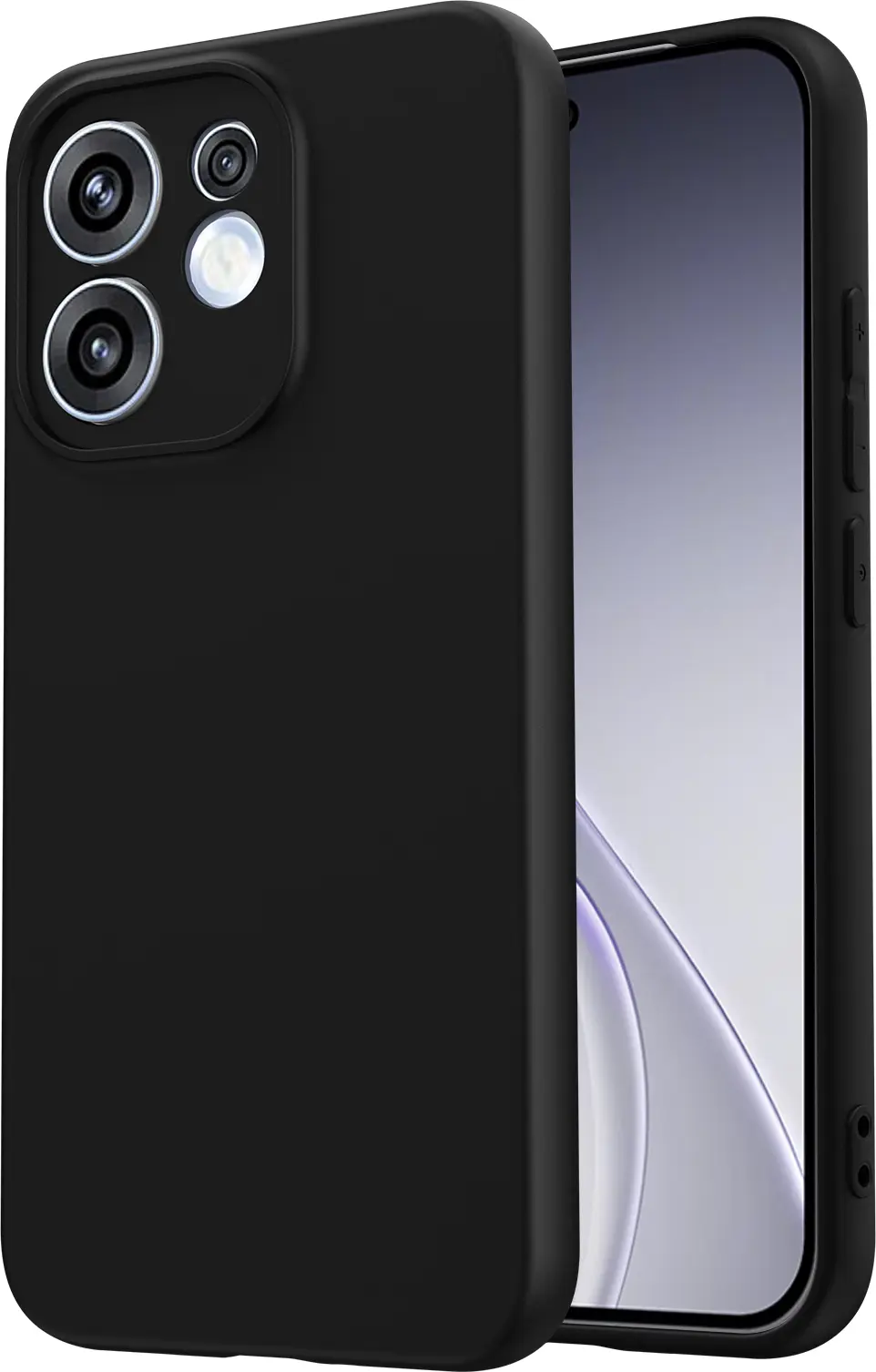 Oppo Reno 15 Hoesje Dun TPU Back Cover Matte Zwart afbeelding 2