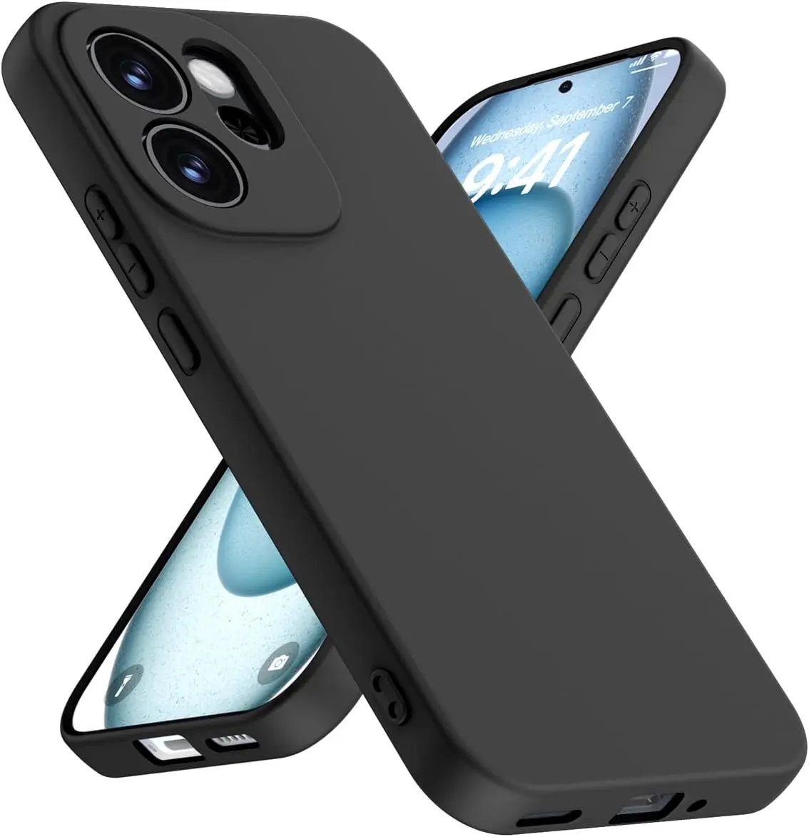 Oppo Reno 15 Pro Hoesje Dun TPU Back Cover Matte Zwart afbeelding 1