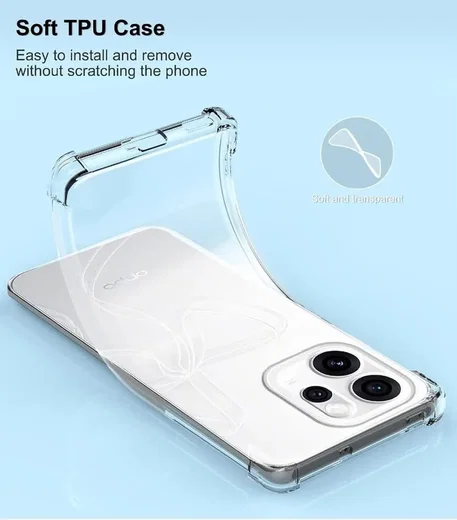Oppo Reno 15 F Hoesje Schokbestendig en Dun TPU Back Cover Transparant afbeelding 4