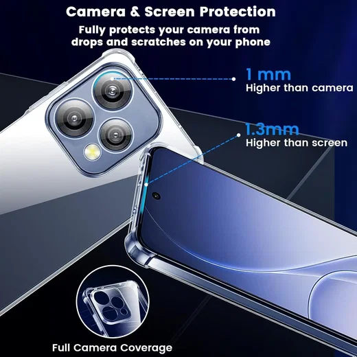 Oppo Reno 15 Hoesje Schokbestendig en Dun TPU Back Cover Transparant afbeelding 4