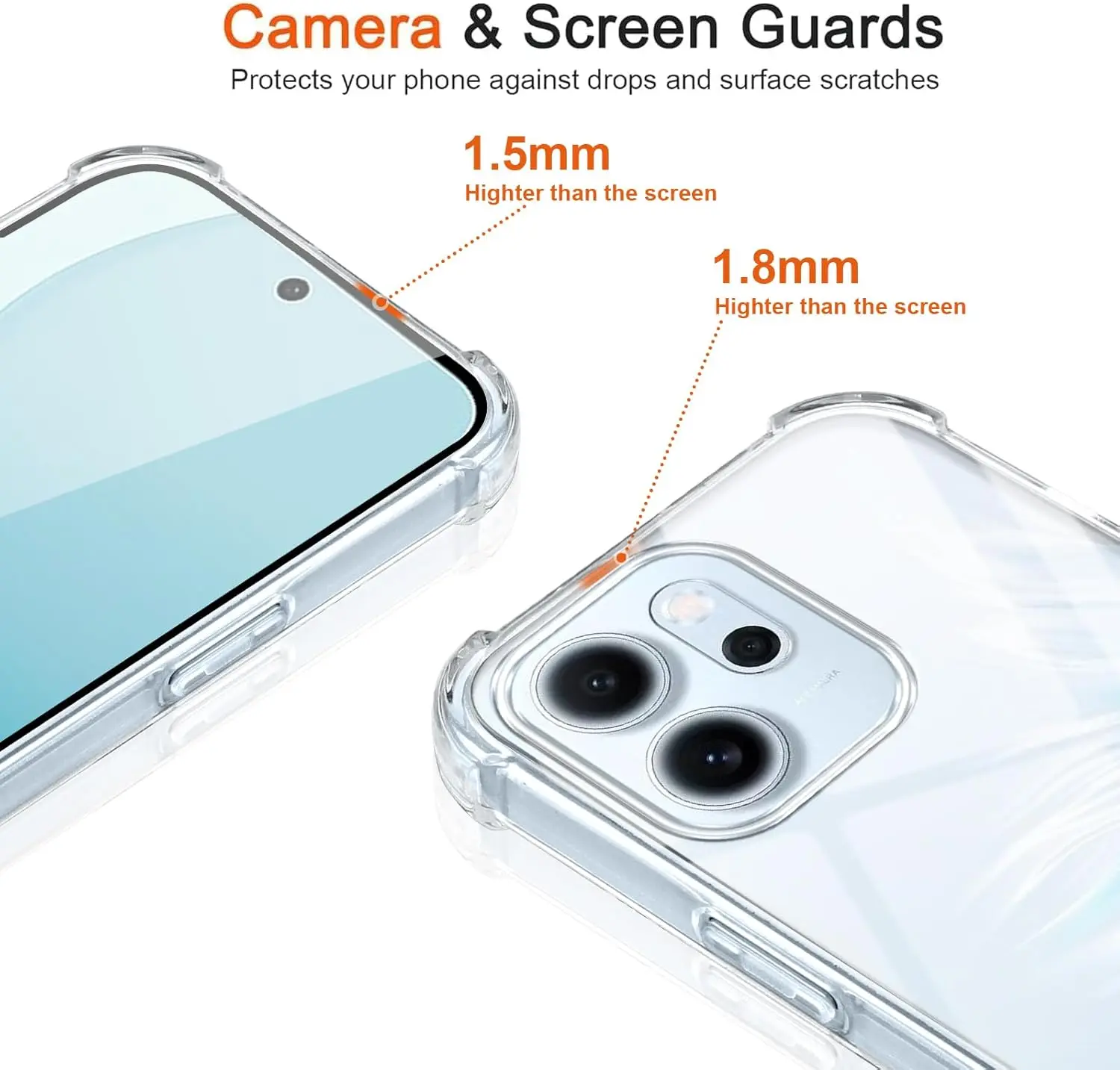 Oppo Reno 15F Hoesje met Koord Schokbestendig TPU Transparant afbeelding 2