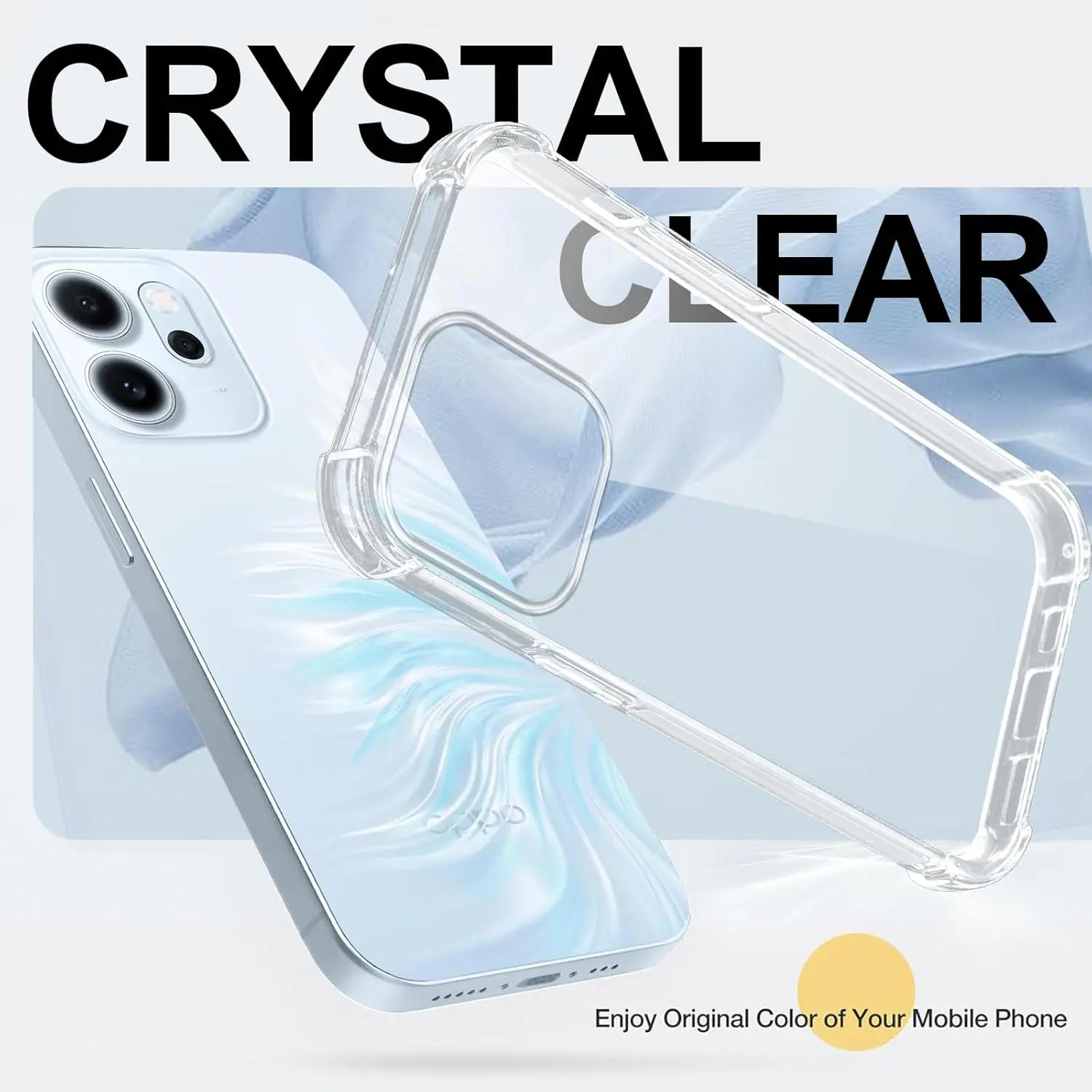 Oppo Reno 15F Hoesje met Koord Schokbestendig TPU Transparant afbeelding 5