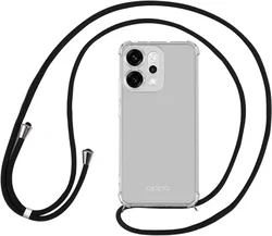 Oppo Reno 15 Hoesje met Koord Schokbestendig TPU Transparant afbeelding