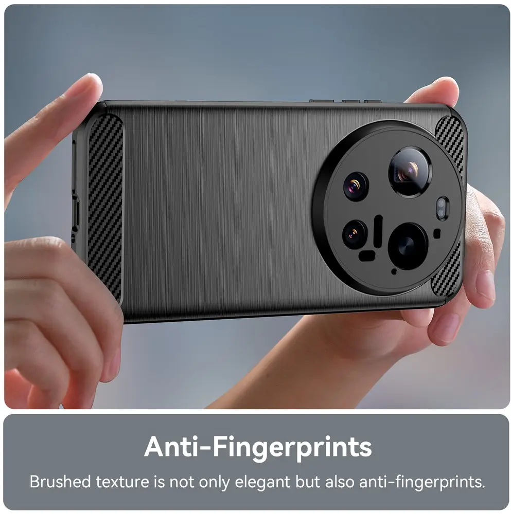 Xiaomi 17 Ultra Hoesje Geborsteld TPU Flexibele Back Cover Zwart afbeelding 9