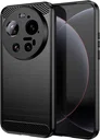 Xiaomi 17 Ultra Hoesje Geborsteld TPU Flexibele Back Cover Zwart