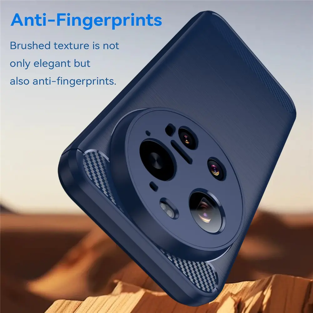 Xiaomi 17 Ultra Hoesje Geborsteld TPU Flexibele Back Cover Blauw afbeelding 6
