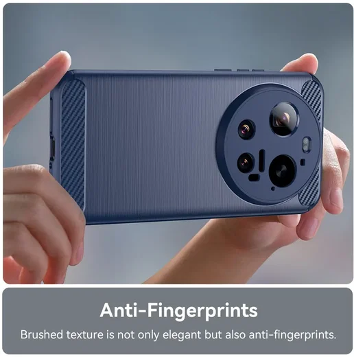 Xiaomi 17 Ultra Hoesje Geborsteld TPU Flexibele Back Cover Blauw afbeelding 9