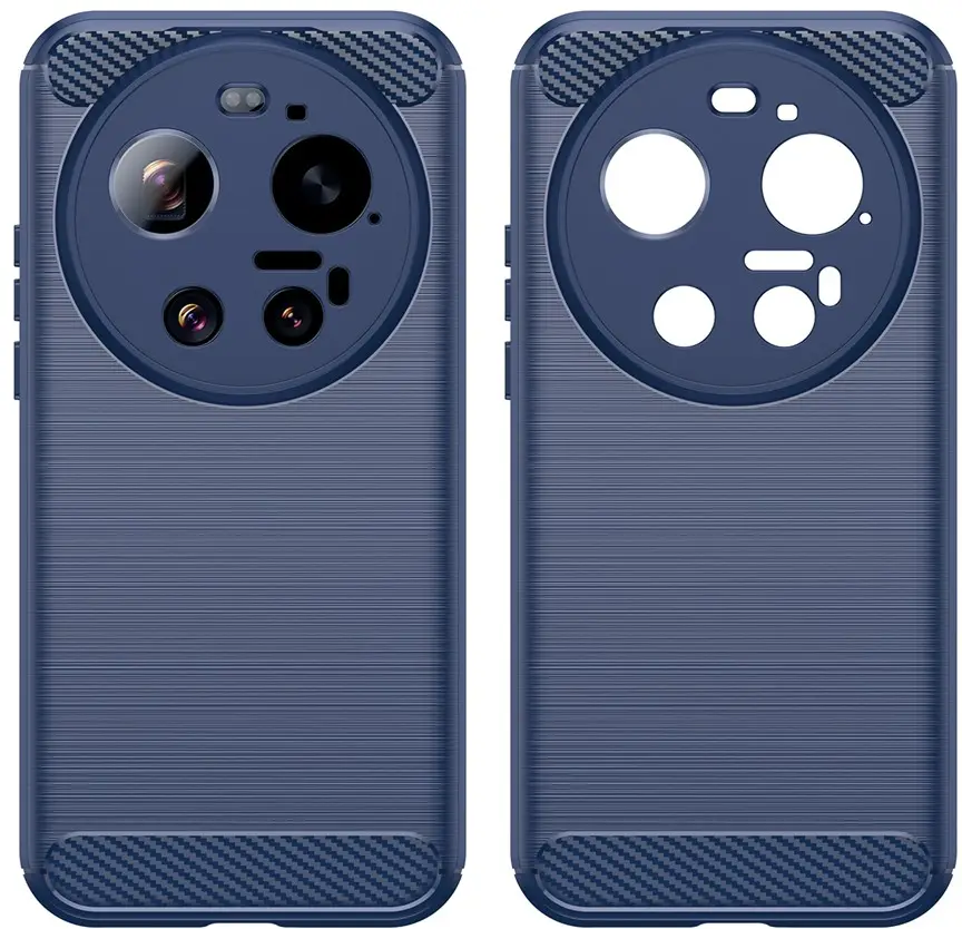 Xiaomi 17 Ultra Hoesje Geborsteld TPU Flexibele Back Cover Blauw afbeelding 2