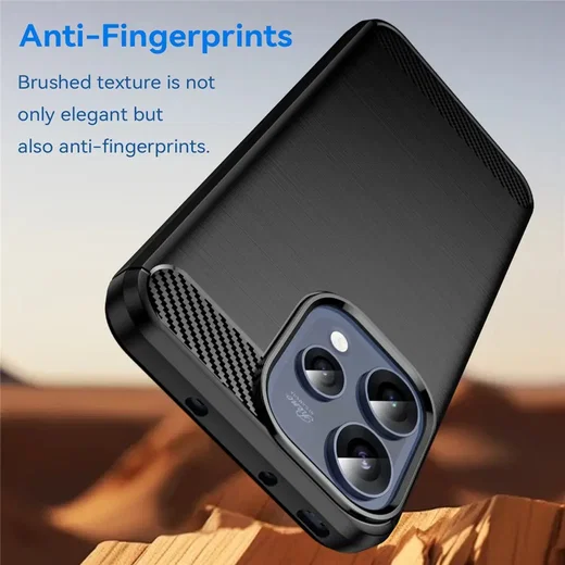 Oppo Reno 15 / 15F Hoesje Geborsteld TPU Flexibele Back Cover Zwart afbeelding 6