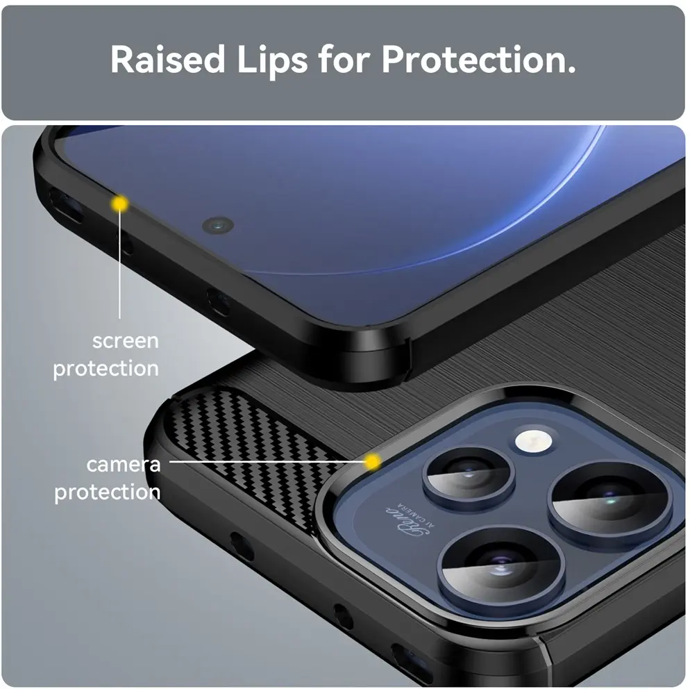 Oppo Reno 15 / 15F Hoesje Geborsteld TPU Flexibele Back Cover Zwart afbeelding 10