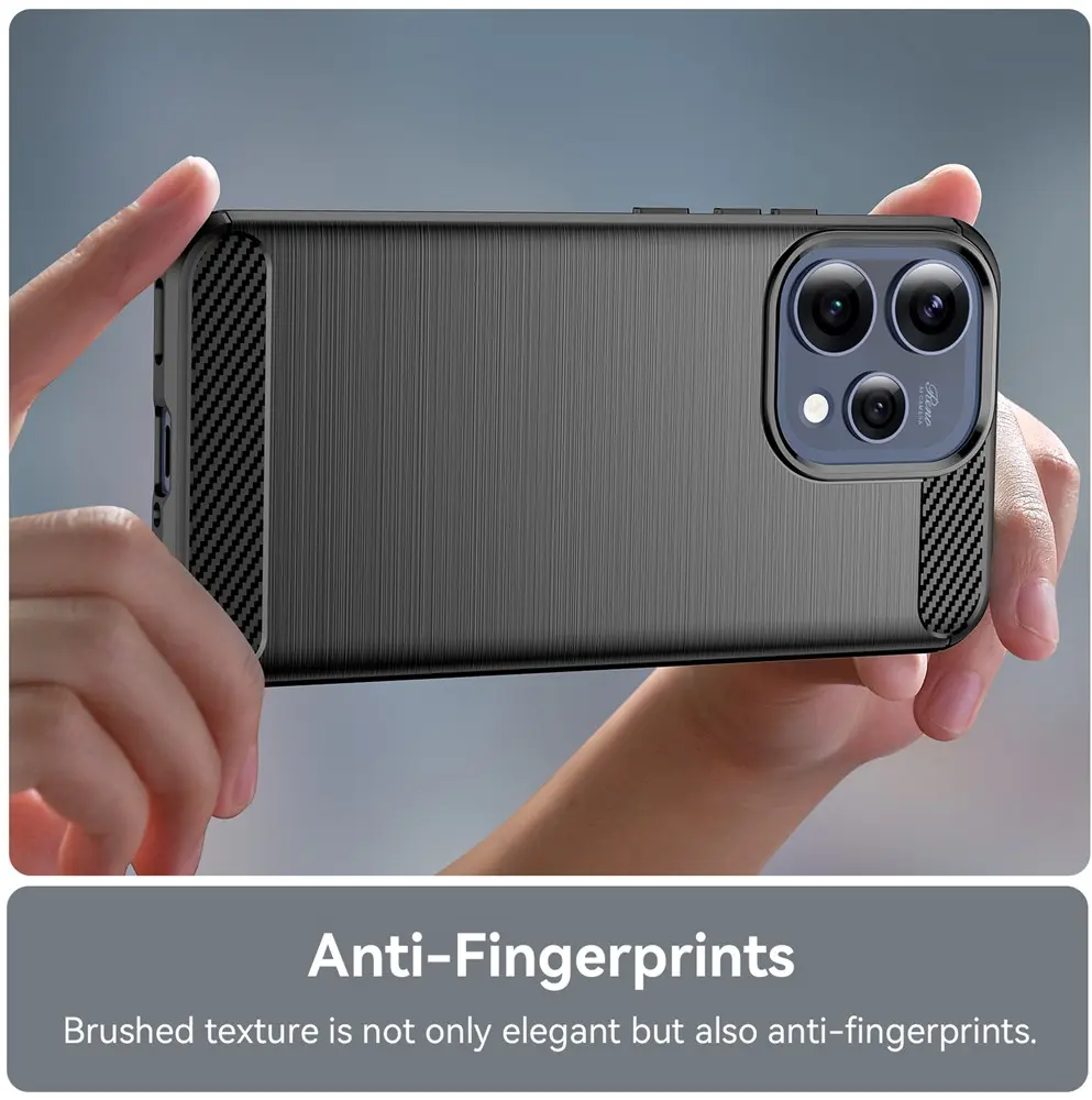 Oppo Reno 15 / 15F Hoesje Geborsteld TPU Flexibele Back Cover Zwart afbeelding 9