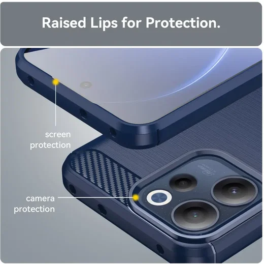 Oppo Reno 15 / 15F Hoesje Geborsteld TPU Flexibele Back Cover Blauw afbeelding 8